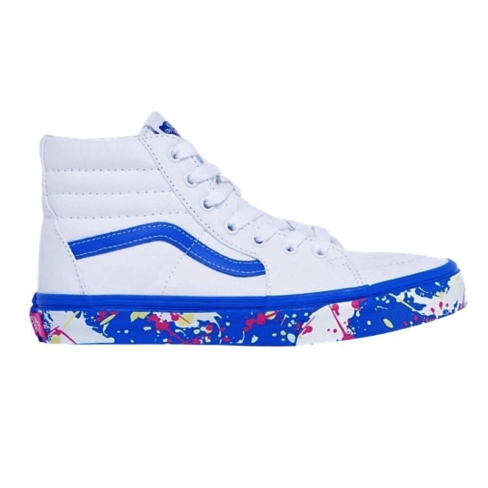 NEW Vans SK8 Hi‎ Paint Boys' Grade School 7 Juniors